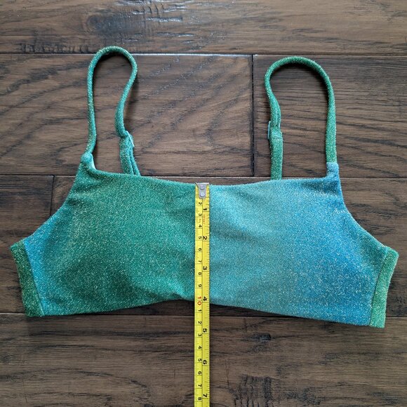 aerie sparkle cheeky scoop bikini green size small - Picture 11 of 16